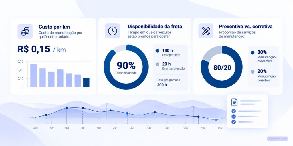 Indicadores de custos e disponibilidade da frota